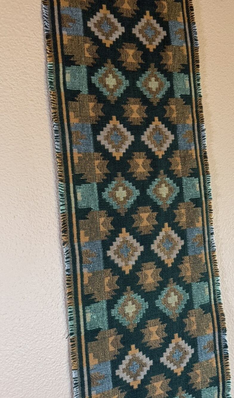 Southwestern Table Runner Multicolored Native American Rustic Aztec 13"x52"
